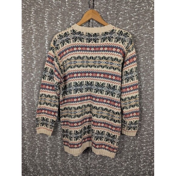 Vintage Woods & Gray Button Up Cardigan Sweater Nordic Fairs Island Design‎ - Picture 2 of 12